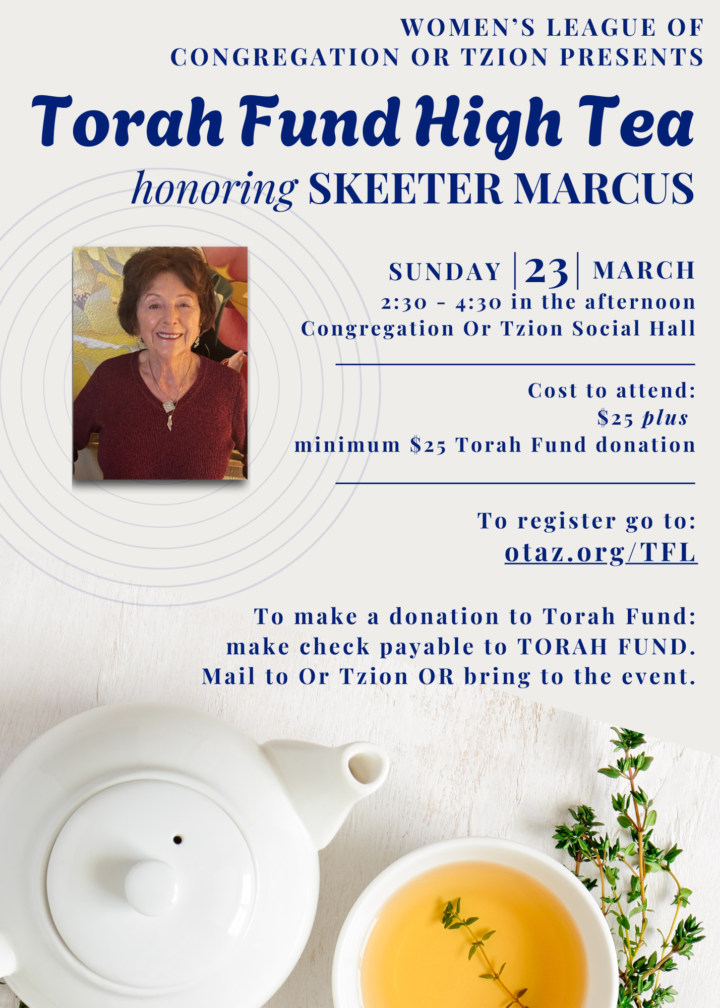 WLCOT Torah Fund High Tea