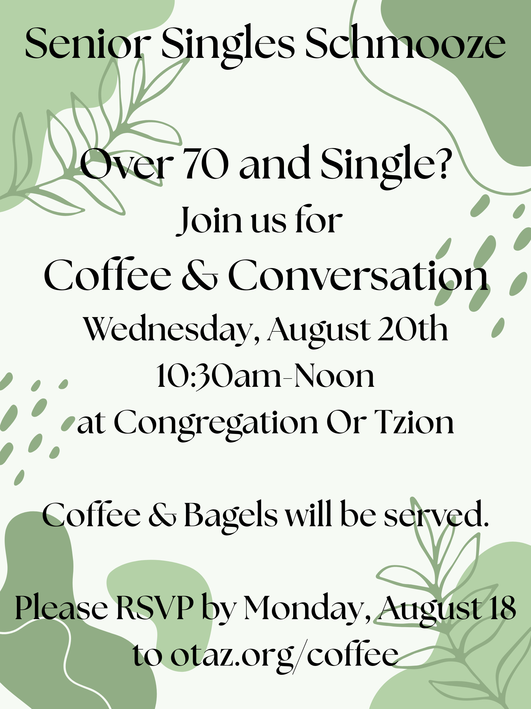 Senior Singles Shmooze