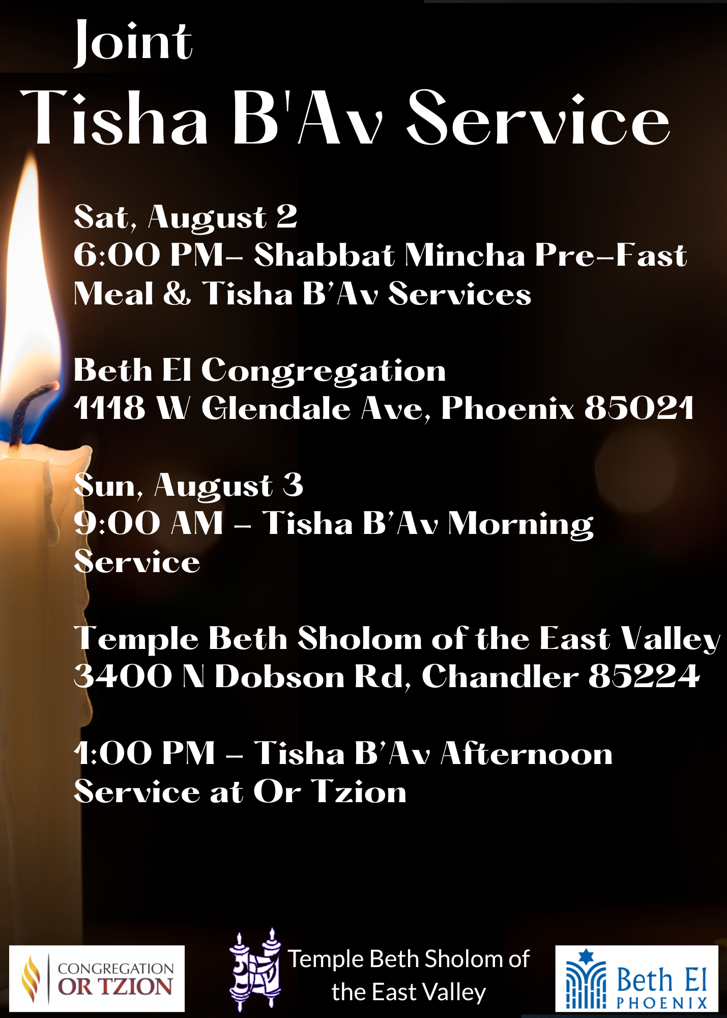 Tisha B'Av Services