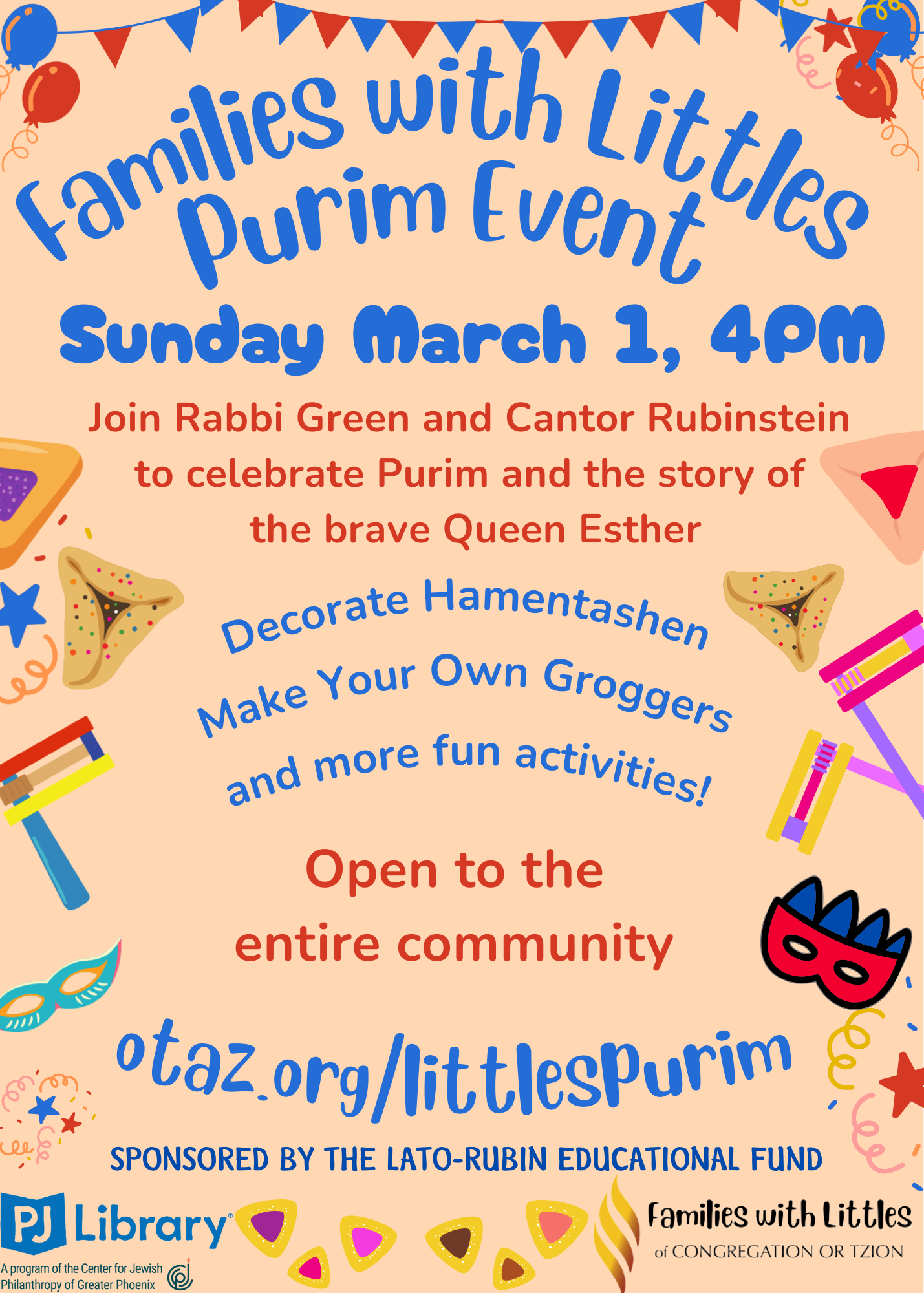 Families with Littles Purim Event